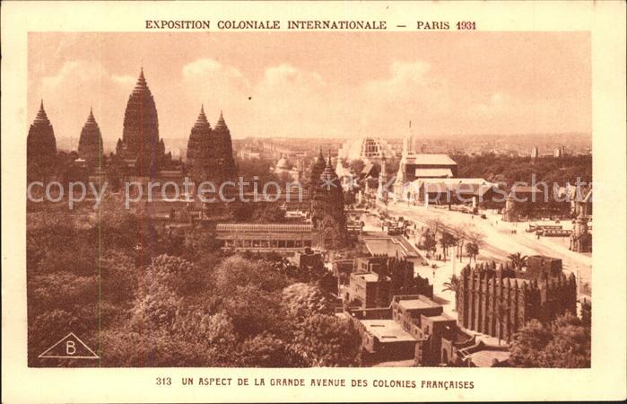 Exposition Coloniale Internationale Pari Grande Avenue des Colonies Francaises