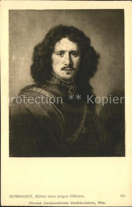 Kuenstlerkarte Rembrandt Nr. 185 Bildnis eines jungen