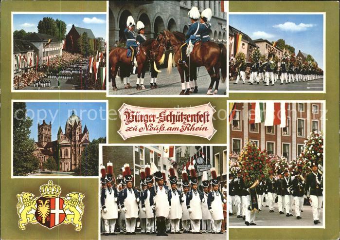 Schuetzenfest Neuß am Rhein Parade Pferde Leibgarde