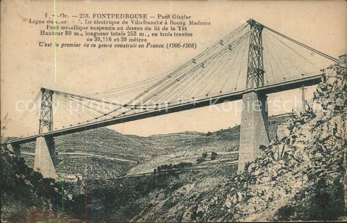Bruecken Bauwerke Fontpedrouse Pont Giselar