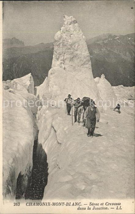 Bergsteigen Klettern Chamonix Mont Blanc Serac et Crevasse J
