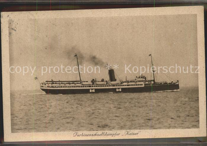 Dampfer Oceanliner Turbinenschnelldampfer Kaiser