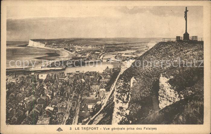 Le Treport Vue generale prise des Falaises