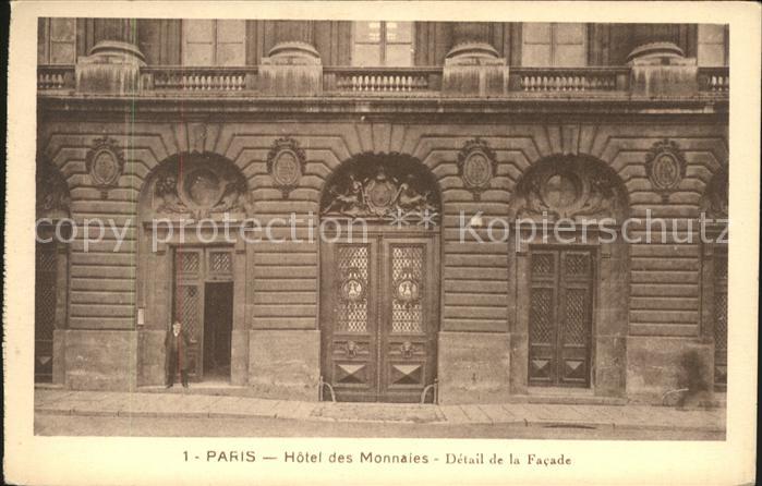 Paris Hotel des Monnaies Detail de la Facade