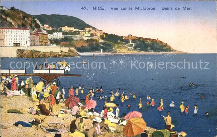 Nice Alpes Maritimes Mt. Boron Bains de Mer