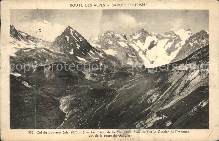 Col du Lautaret Massif de la Meije Glacier de l_Homme