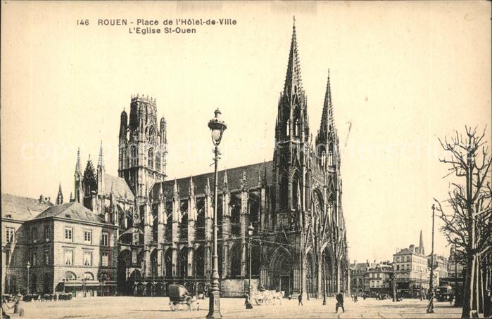 Rouen Place Hotel de Vile Eglise St-Quen