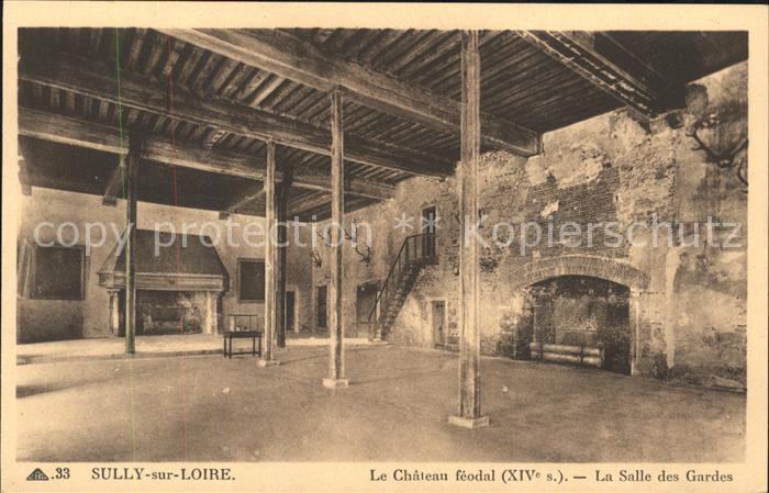 Sully-sur-Loire Chateau feodal La Salle des Gardes