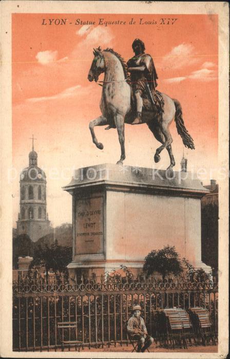 Lyon France Statue Equestre de Louis XIV