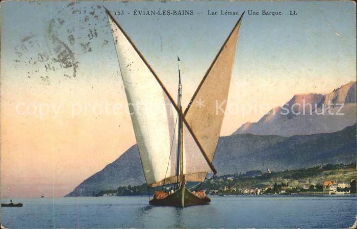 Evian-les-Bains Haute Savoie Lac Leman Une Barque