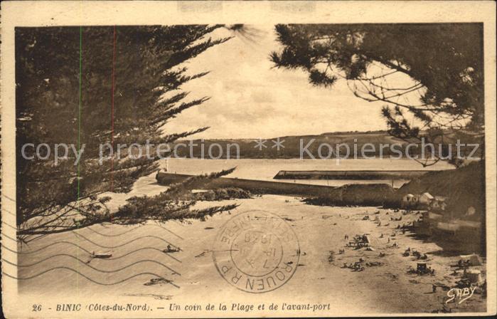 Binic Cotes d Armor Plage et l avant-port