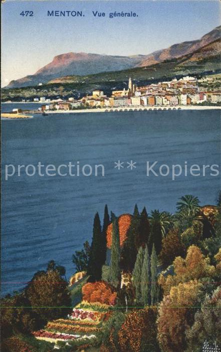 Menton Alpes Maritimes Vue generale