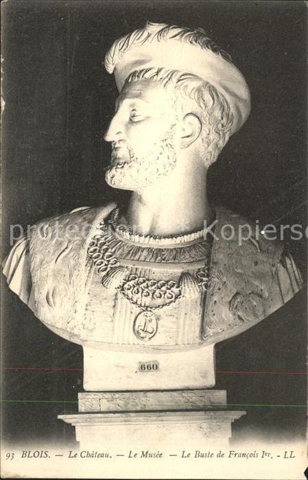 Blois 41 Chateau Le Musee Buste de Francois Ier