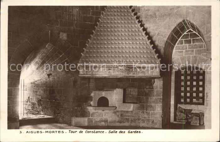 Aigues-Mortes Gard Tour de Constance Salle des Gardes