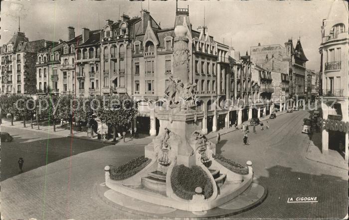 Reims Champagne Ardenne Place Erlon fontaine Sube