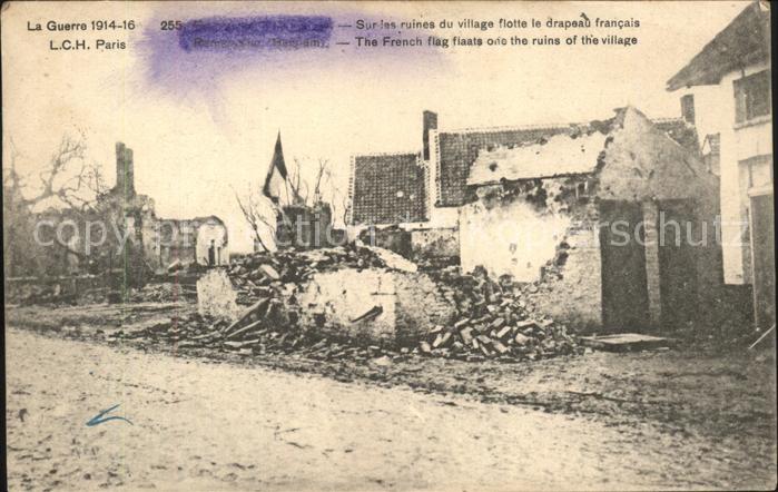 Militaria WK1 France Ruines