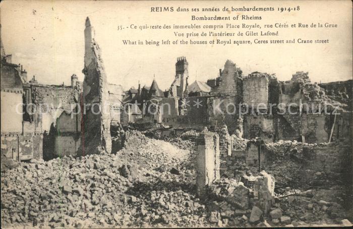 Reims Champagne Ardenne bombardements 1914