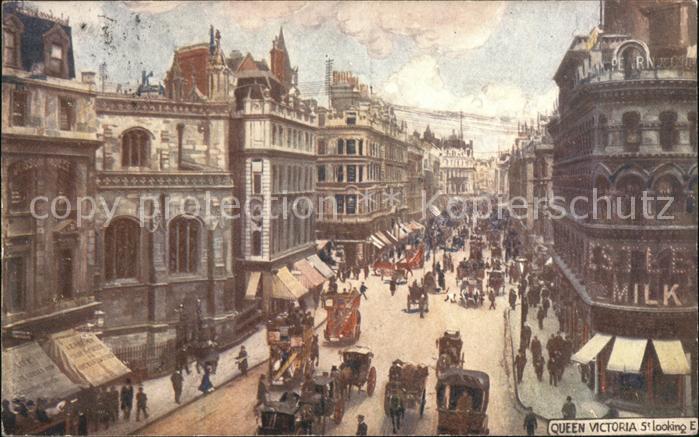 London Queen Victoria Station Pferdedroschken