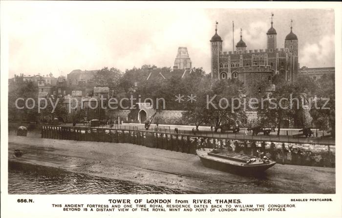 London Tower of London from River Thames