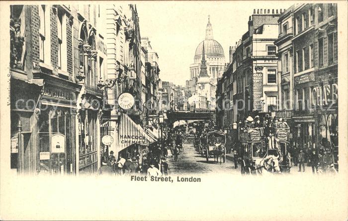 London Fleet Street Pferdekutsche