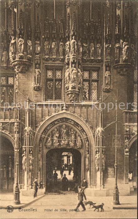 Bruxelles Bruessel Hotel de Ville Portail
