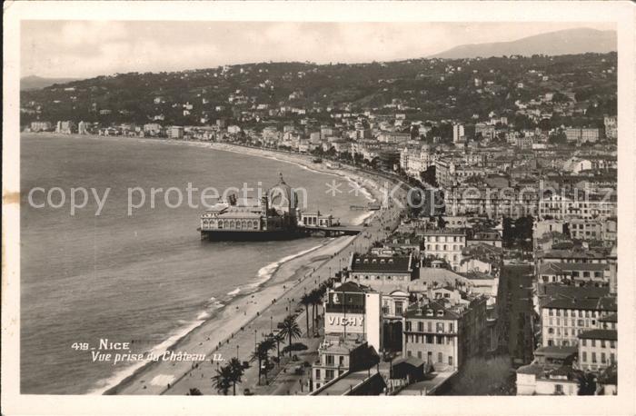 Nice Alpes Maritimes Vue prise du Chateau Plage