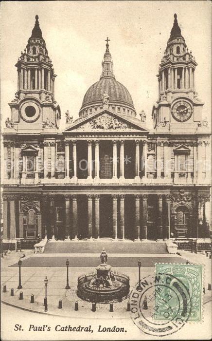 London St. Pauls Cathedral Stempel auf AK