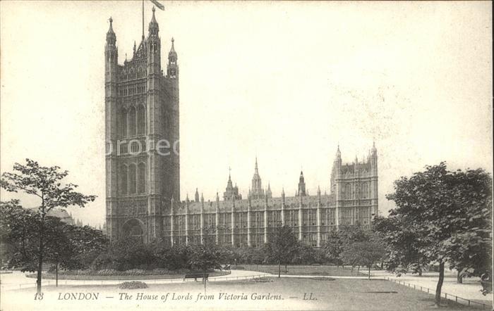 London House of Lords from Victoria Gardens