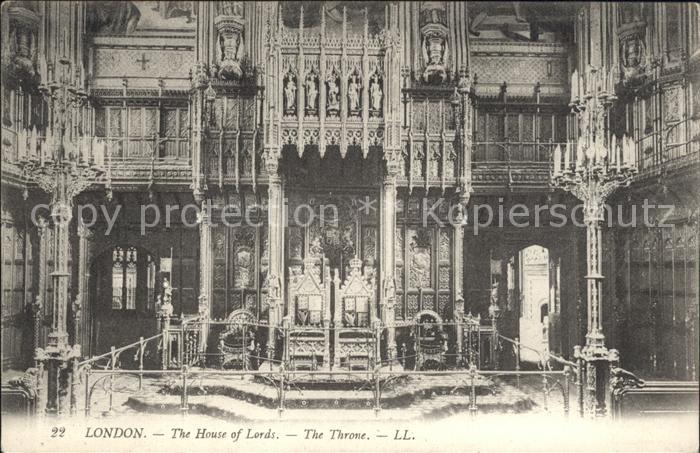 London House of Lords The Throne