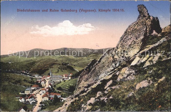 Diedolshausen Ruine Gutenburg Kaempfe 1914/16 Weltkrieg
