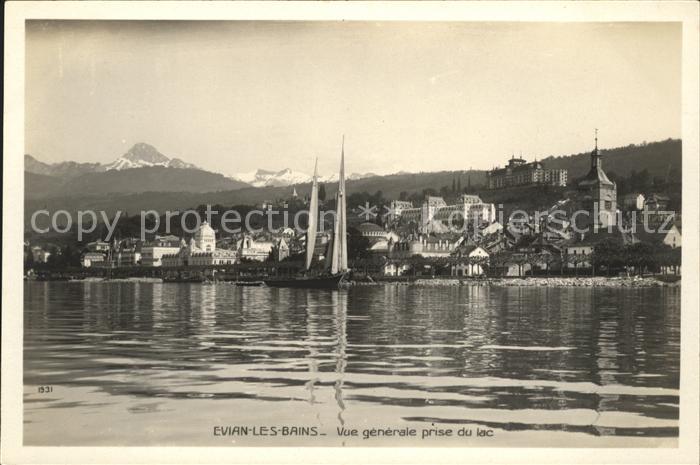 Evian-les-Bains Haute Savoie Vue generale prise du Lac Leman