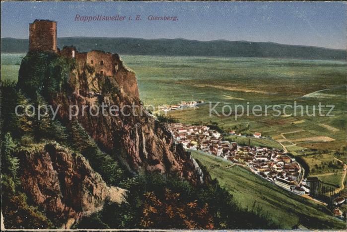 Rappoltsweiler Haut Rhin Elsass Giersberg Burgruine Panorama