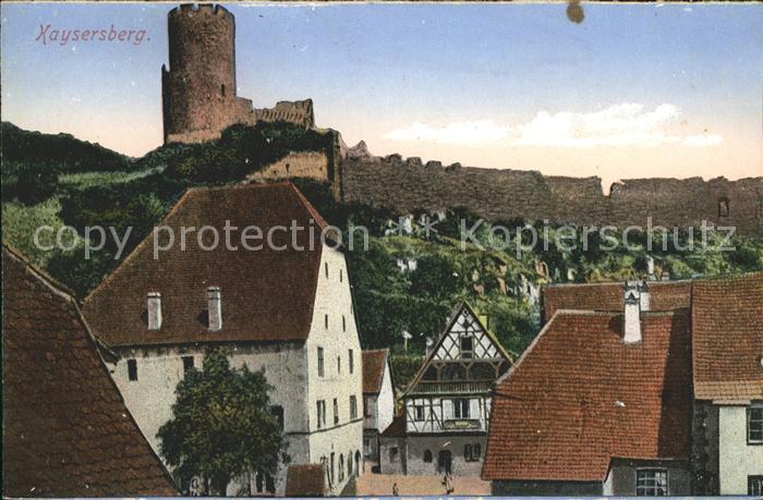 Kaysersberg Haut Rhin Ortsansicht mit Burgruine