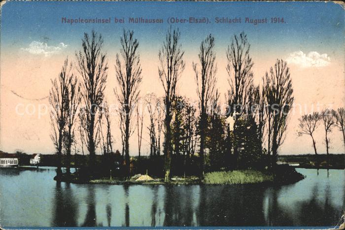 Muelhausen Elsass Napoleonsinsel Schlacht August 1914 Wel