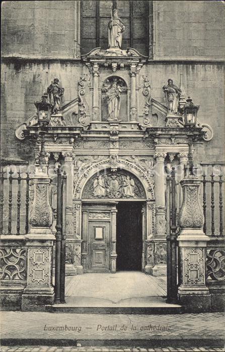 LUXEMBOURG  Luxemburg Portail de la Cathedrale Stempel Reichssportfeld Berlin