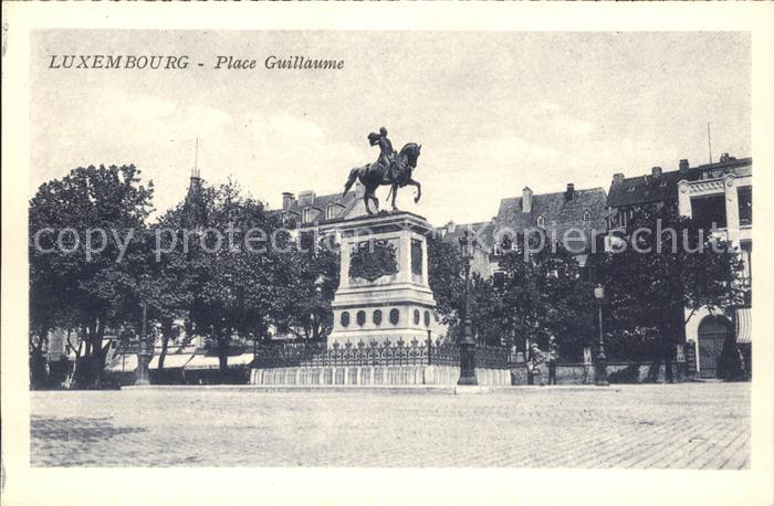 LUXEMBOURG  Luxemburg Place Guillaume Denkmal Reiterstandbild