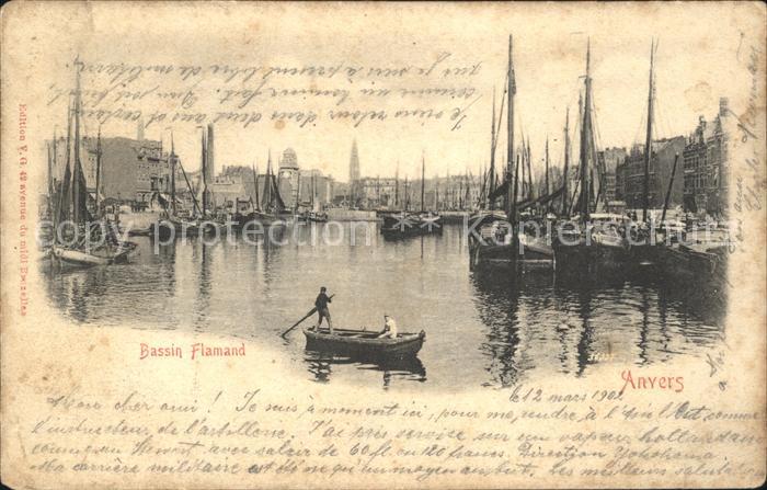 Anvers Antwerpen Bassin Flamand Fischerboote