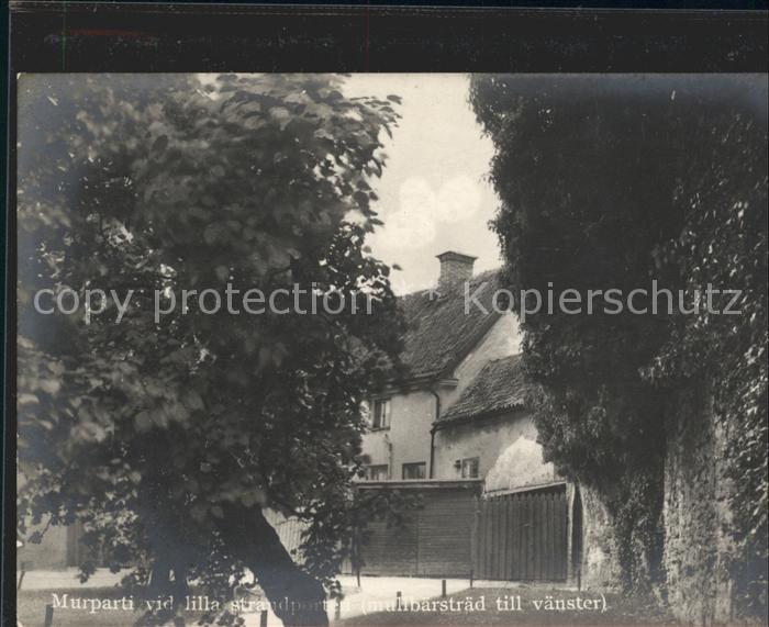 Murparti vid lilla strandporten