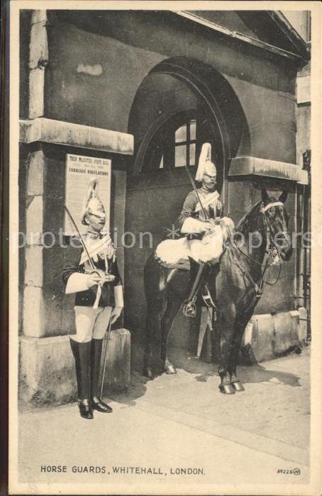 London Horse Guards Whitehall Valentines Post Card