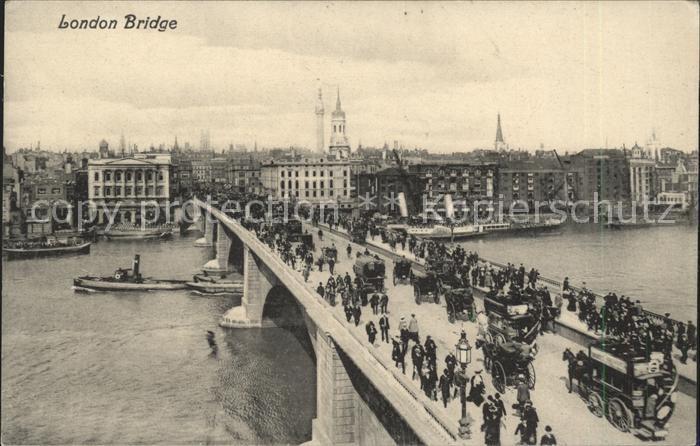 London Bridge Pferdekutsche Dampfer