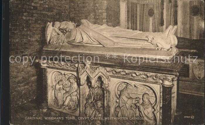 London Cardinal Wisemans Tomb Crypt Chapel Westminster Abbey