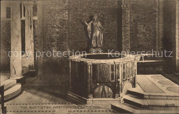 London Baptistry Westminster Cathedral Valentines Post Card