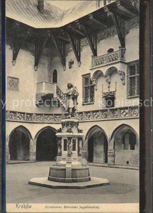 Krakow Krakau Dziedziniec Biblioteki Jagiellonskiej Denkmal