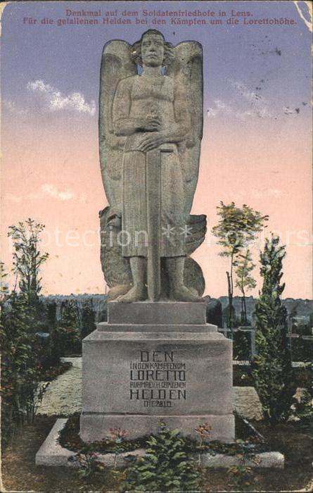 Lens Pas-de-Calais Denkmal Soldatenfriedhof Lorettoschlach
