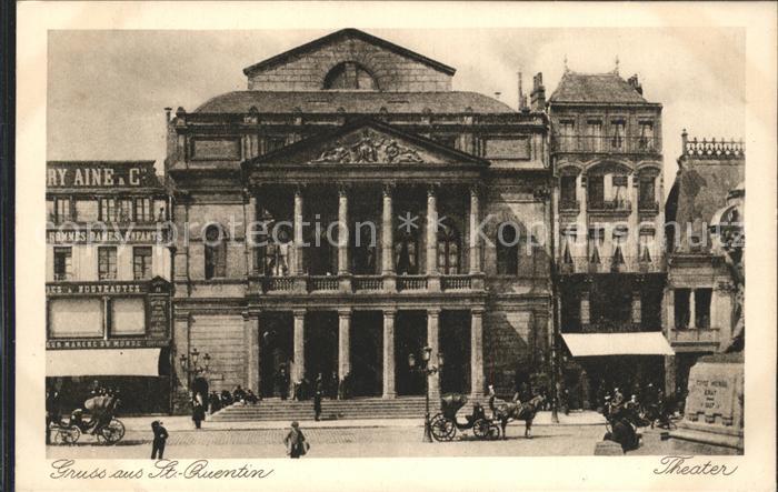 St Quentin Aisne Theater Pferdedroschke
