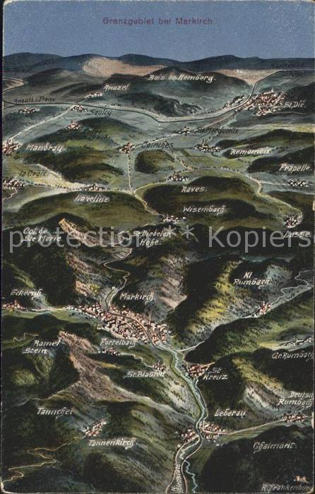 Markirch Übersichtskarte Grenzgebiet