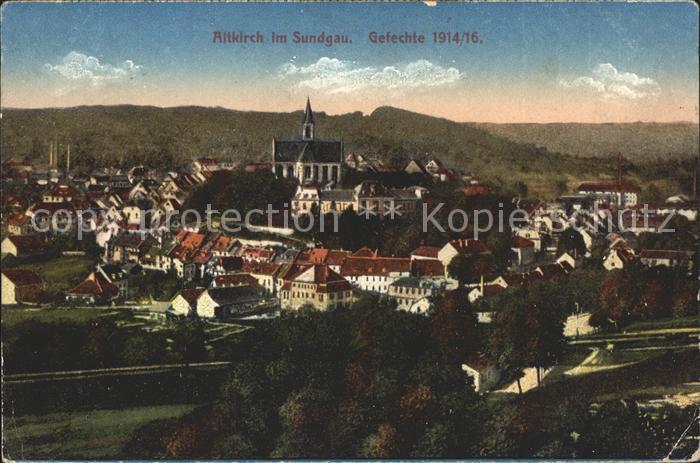 Altkirch Haut Rhin Elsass Gesamtansicht Gefechte 1914/16 Weltkrie