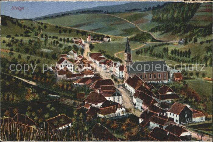 Steige Ortsansicht mit Kirche