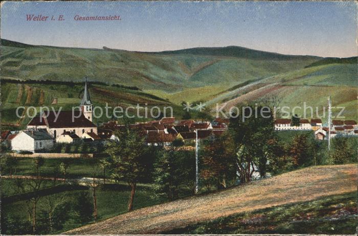 Weiler Alsace Gesamtansicht Kirche