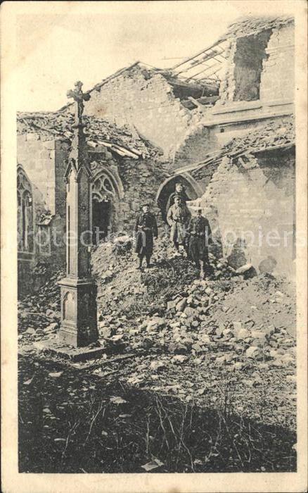 Hattonchatel Kreuzgang der Kirche Zerstörung Kämpfe